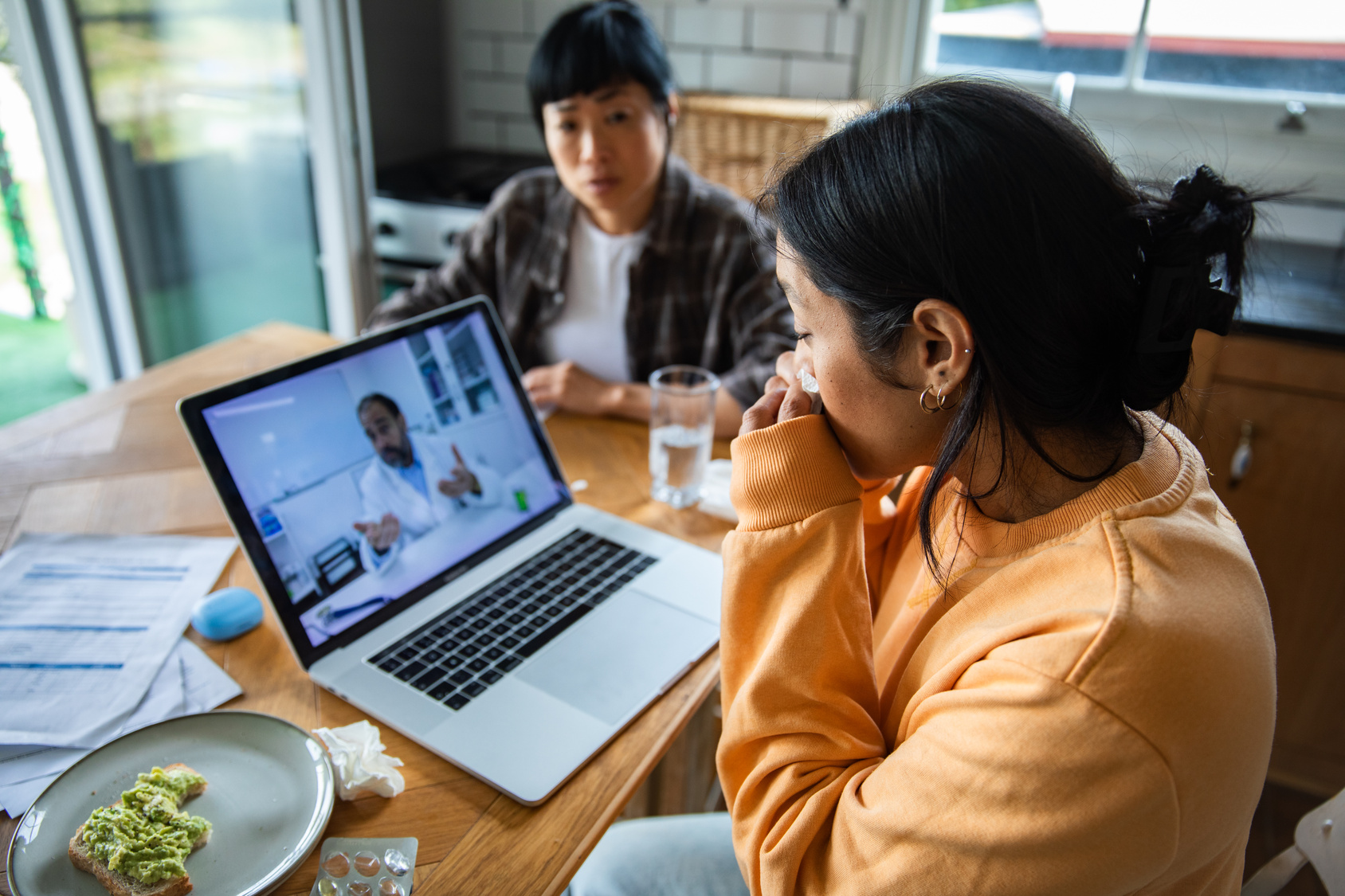 Family making important decisions together